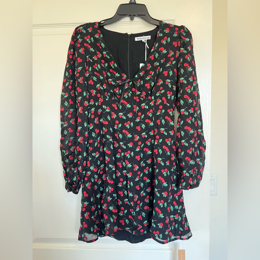 Reformation Ferris Dress /cherry print NWT